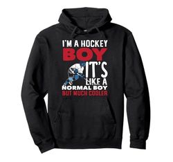 Hockey su prato Player I'm A Hockey Boy Cooler Felpa con Cappuccio