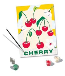 Ravensburger - Creart Serie Adulti Trend D: Poster Con Le Ciliegie | Dipingere Con I Numeri Adulti | Kit Pittura | Quadro Da Dipingere Con Numeri Include Vernice E Tela
