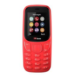 TTfone TT170 Teléfono Móvil con Pantalla de 1.8 Pulgadas Desbloqueado y Funciones Sencillas (Rojo, Cable USB)