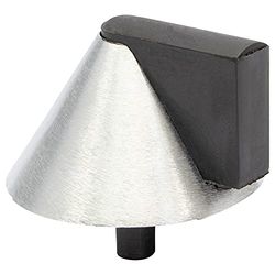 WAGNER Doorstop Cone - Ø 39 x 25 mm, Design Buffer Made of die-cast zinc with Stainless Steel Look + Soft Thermostatic Rubber, to be Screwed on Floors, mounting Material Included - 15504911
