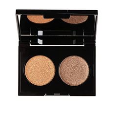KORRES Duo Eyeshadow Paleta Volcanic Minerals Velvet - Golden Amber 28, paleta de sombras de ojos para un resultado de color intenso, vegano, 3 g