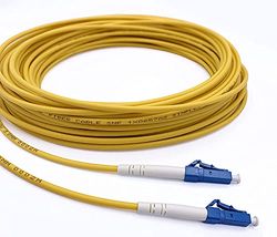 Elfcam® - Glasvezelkabel LC/UPC naar LC/UPC, Simplex, Monomode, 9/125 μm, optische kabel LSZH (20 m)