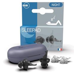 EarSonics SLEEPAD - Protector auditivo para dormir - tapones para los oídos para dormir - Extra suave y termo-reactivo para mayor comodidad - Pack Duo de 2 pares reutilizables. Negro Translúcido