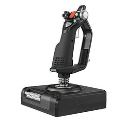Logitech G Sistema Saitek X52 Pro Flight 3M com joystick de simulação e controlo de gás com peças metálicas, ecrã LCD, suspensão dupla, botões iluminados, 2 conexões USB, cor preta