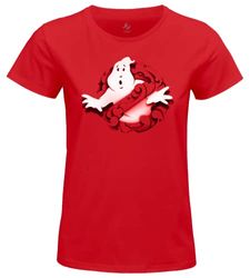 GHOSTBUSTER Woghosdts021 T-Shirt, Rosso, L Donna