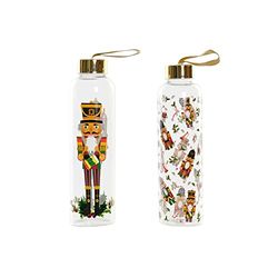 DKD Home Decor Lot de 2 Bouteilles Transparentes en PVC et Verre (6,7 x 6,7 x 26 cm) (2 unités) S3035027 - EAN : 8424001838240