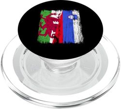 Gales Eslovenia Media Bandera Welsh Slovenian Pride Jersey PopSockets PopGrip para MagSafe