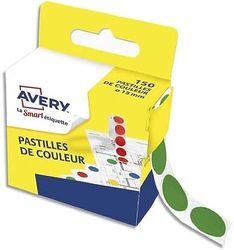 Avery Dispenserbox de 150 Pastilles - Ø15 mm groen