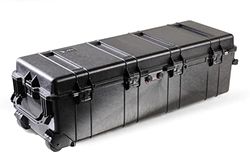 PELI 1740 longue valise de transport pour trépieds et Matériel de forage, IP67 étanche à l'eau et à la poussière, fabriquée aux États-Unis, capacité de 105L, sans mousse, couleur: noire