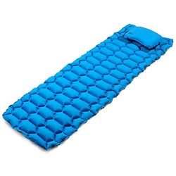 Cascade Mountain Tech Camping Insulated Sleeping Pad with Pillow Carry Bag - Ultralight and Compact for Camping, Backpacking, Hiking, Blue