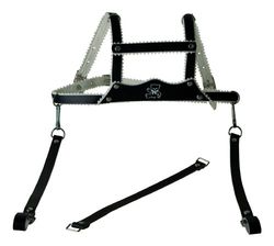 Sunnybaby 10389 - Cintura di sicurezza per seggiolone, in pelle, colore: blu
