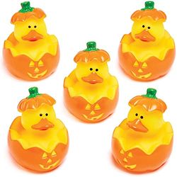 Baker Ross FX410 Patos de Goma de Calabaza - Juego de 5, Manualidades para Niños