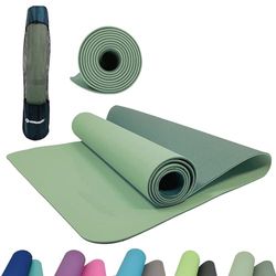 Schildkröt-Fitness 960162, yogamat voor volwassenen, 4 mm, kleur Bicolor, groen/mosgroen, eenheidsmaat