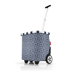 reisenthel Carrycruiser in Signature Navy – draagbare boodschappentrolley met stevig aluminium frame, schouderriem en uitneembare mesh-binnenzak – van waterafstotend materiaal, Signature Navy,