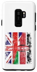 Coque pour Galaxy S9+ Demi drapeaux britanniques kenyans | Kenya UK vieilli vintage