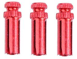 Bull's Flight-beschermer aluminium - kleur: rood (1 set = 3 stuks)