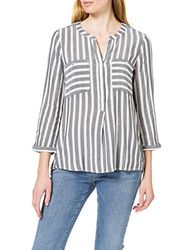 TOM TAILOR Le signore Blusa a Righe 1016190, 26940 - Offwhite Navy Vertical Stripe, 44