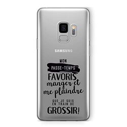 Zokko Samsung S9 fodral "My Passtime Favoriter": Eat - mjukt genomskinligt bläck svart