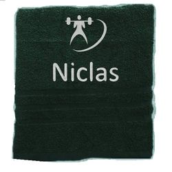 Asciugamano personalizzato con nome Nome sportivo splendidamente ricamato Asciugamano da bagno Asciugamano in cotone 100% personalizzato con nome (140 x 70 cm, Sollevamento pesi)