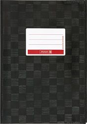 Brunnen Booklet Cover for A4 with Name tag and Structure Embossing/Bast Structure, 1 Envelope a5 Black