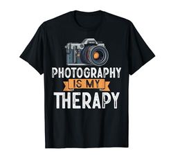 La fotografía es mi terapia - Fotógrafo Fotografía divertida Camiseta