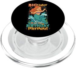 Hermana Mayor Del Cumpleaños Sirena Fiesta Hermanas Cumpleaños PopSockets PopGrip para MagSafe