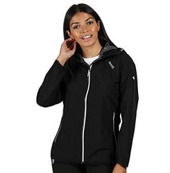 Regatta Vrouwen Imber III' Ademend Getapete Naden Mesh Gevoerde Hooded Jassen Waterdicht Shell, Zwart, 18