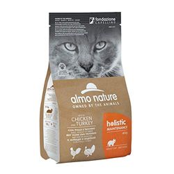 Almo Nature Holistic Pollo E Tacchino Cat per Gatti (Nuovo Prodotto 400 GR, Giallo, L