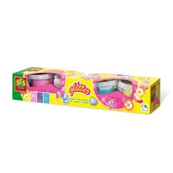 SES Creative Pâte à Modeler pailletée 4x90gr