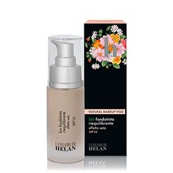 Helan I Colori - Hydrating Bio Rebalancing Foundation with Spf 10 & Hyaluronic Acid, Lightweight for a Natural, Bright Finish, Long Lasting Makeup for Oily & Mixed Skin - Made in Italy, Dattero, 30 ml