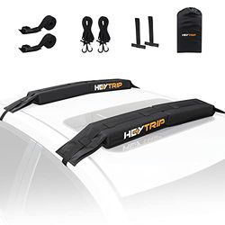HEYTRIP ★ Coussinets de Toit Souples universels pour Kayak/Planche de Surf, Sup/Canoë avec Sangles de Serrage de 3,5 m et Sac de Rangement