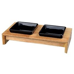 Trixie 24820 Nero, Legno Insalatiera, Black, 2 × 0.2 l
