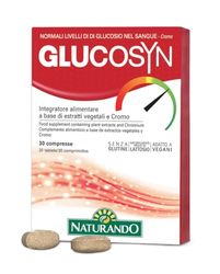 Naturando Glucosyn Complemento Alimenticio Para Niveles Normales De Glucosa en la Sangre con Gymnema, Canelo, Morer Patata dulce y Cromo - 30 Comprimidos
