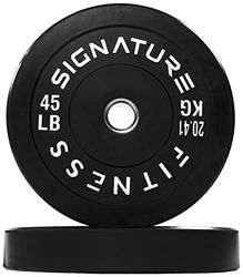 Signature Fitness Piastre olimpioniche da 5,1 cm con mozzo in acciaio, 20,4 kg, coppia
