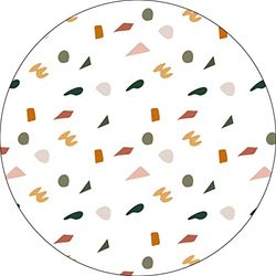 Bonateks, Ronde digitaal bedrukte muismat, antislip onderkant, voor kantoor en thuis, diameter: 22 cm