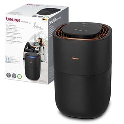 Beurer LB 300 Plus luchtbevochtiger met energiezuinige koude verdampingstechnologie, gekleurde vochtigheidsindicator, hygiënische filterdroogfunctie, voor kamers tot ca. 45m²