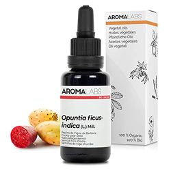 ORGANIC - PRICKLY PEAR SEED Oil - 100% Pure, Natural, Cold Pressed and Cosmos Certified - AROMA LABS (French Brand) (30 ML)