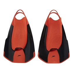 Speedo Fastskin Kickfin Aletas unissexo para adultos, preto/sereia vermelho, 3-4