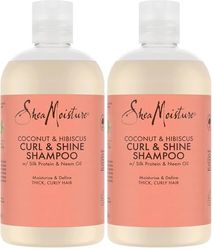 SheaMoisture Shampooing Noix de Coco & Hibiscus 384ml (Lot de 2)