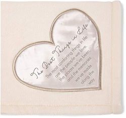 Pavilion Gift Company The Best Things in Life Plush Throw Blanket, 320 GSM, Royal 100% Polyester, Multicolor