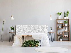 Oedim Łóżko z PCW, z nadrukiem, białe, 115 x 60 cm, dostępne w różnych rozmiarach, lekkie, eleganckie, wytrzymałe i ekonomiczne.