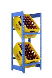 SimonRack Estantería Metálica Almacenaje Para Bebidas, Sin tornillos, 2 Baldas, Alta Capacidad Carga 100 kg, 1000x400x300 mm, Azul