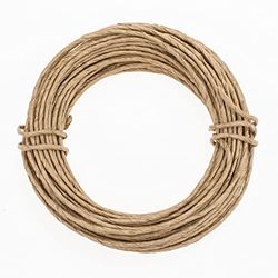 GLOREX 6 1280 214 - Fil en papier - 2 mm - Longueur : 10 m - Naturel - Pour bricolage et reliure des compositions et des couronnes - Couleur bois