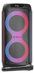 Altavoz portátil Bluetooth Zen Rings Potente de 600W, 7H de batería, luces LED RGB. Altavoz Grande con TWS, Aux in, USB, entrada de micrófono, y micrófono inalámbrico, con radio FM y con gran potencia