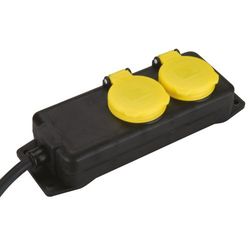 Unitec 47550 - Extensão (IP44, 1,5 m, H07RN-F3G1,5 mm²), preto e amarelo