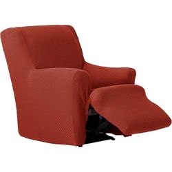 ECOMMERC3 | Funda de Sillón Pies Juntos Relax Bielástica en Una Pieza, Transpirable y Fácil de Instalar – Funda Sillón Pies Juntos Color Caldera Protección Completa con Espumas de Sujeción