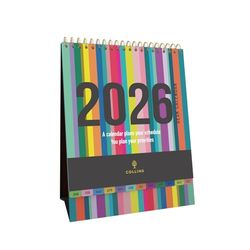 Collins - Edge Rainbow - Monthly Desk Calendar 2026 (EDDC-26)