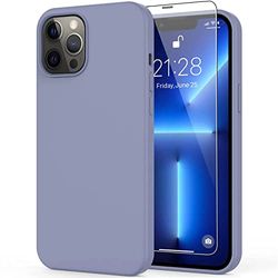 Qinzhijia Designad för iPhone 12 Pro MAX Case, iPhone 13 Pro MAX Case, Ultratunt stötsäkert silikonfodral med [Anti-Scratch Soft Microfiber Foder], 6,1 tum