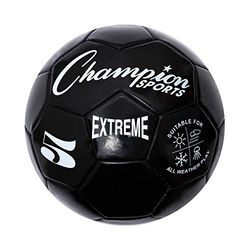 Champion Sports Extreme Series - bola de futebol composta: tamanhos 3, 4 e 5, cor preta, tamanho 5