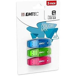 Emtec ECMMD8GC410P3CB - Confezione da 3 chiavette USB C410, 8 GB
